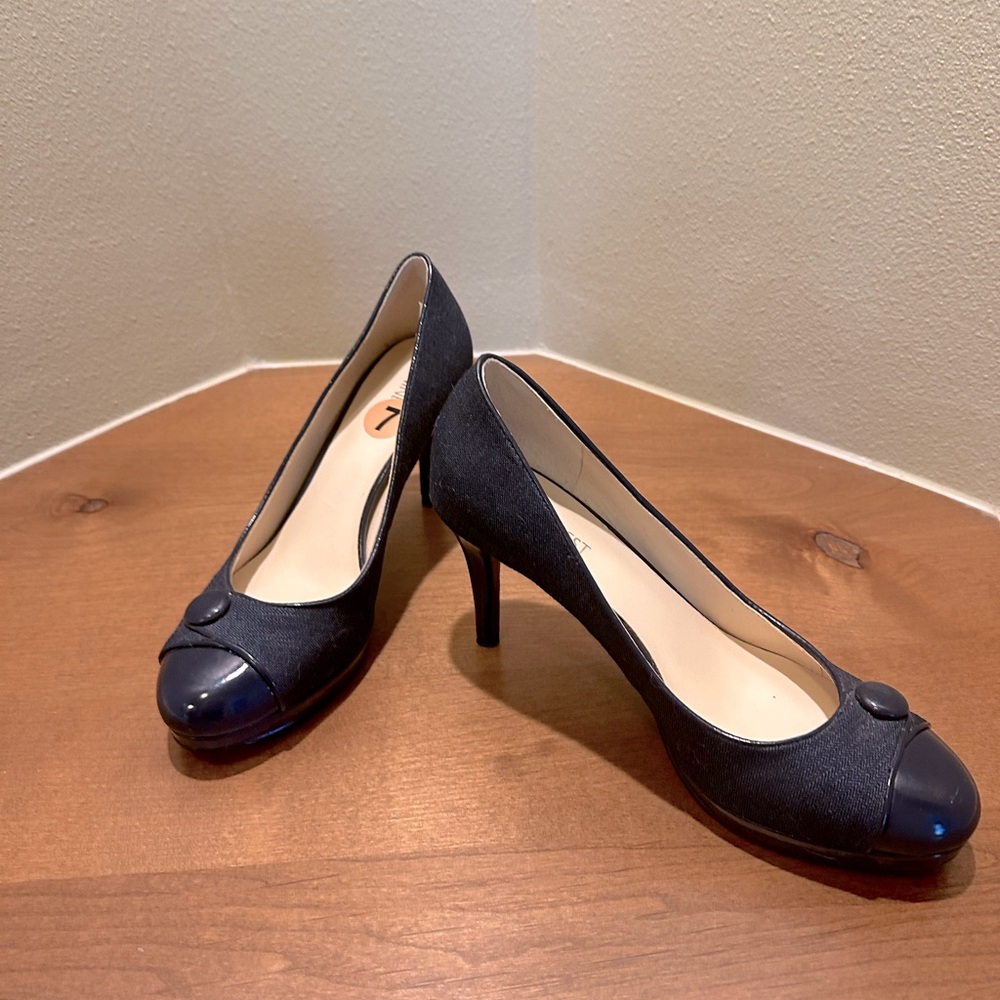Nine West blue Jean high heels